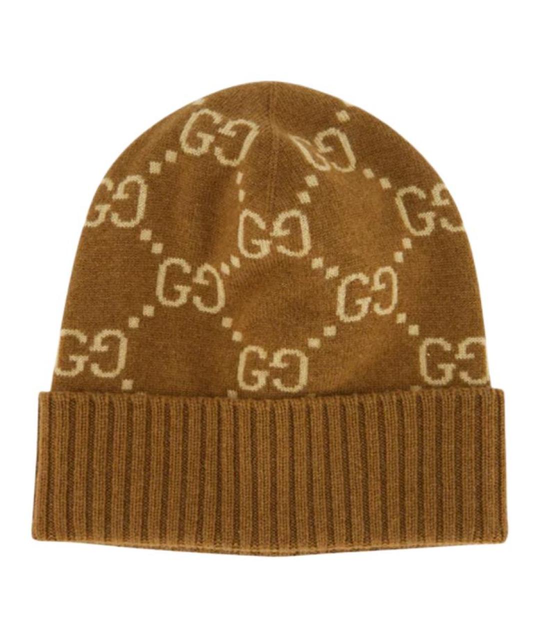 GUCCI Бежевая кашемировая шапка, фото 1
