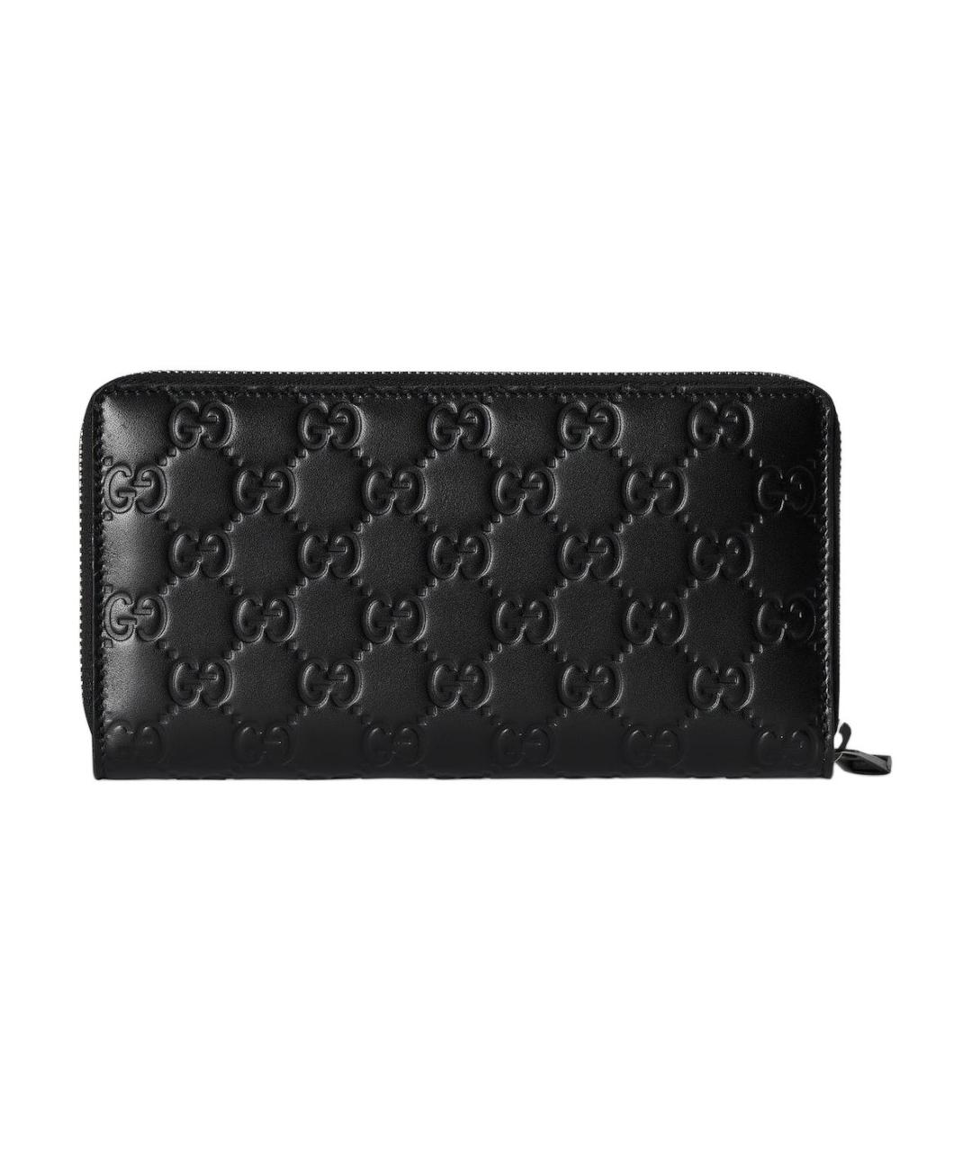 GUCCI Черный кожаный кошелек, фото 1
