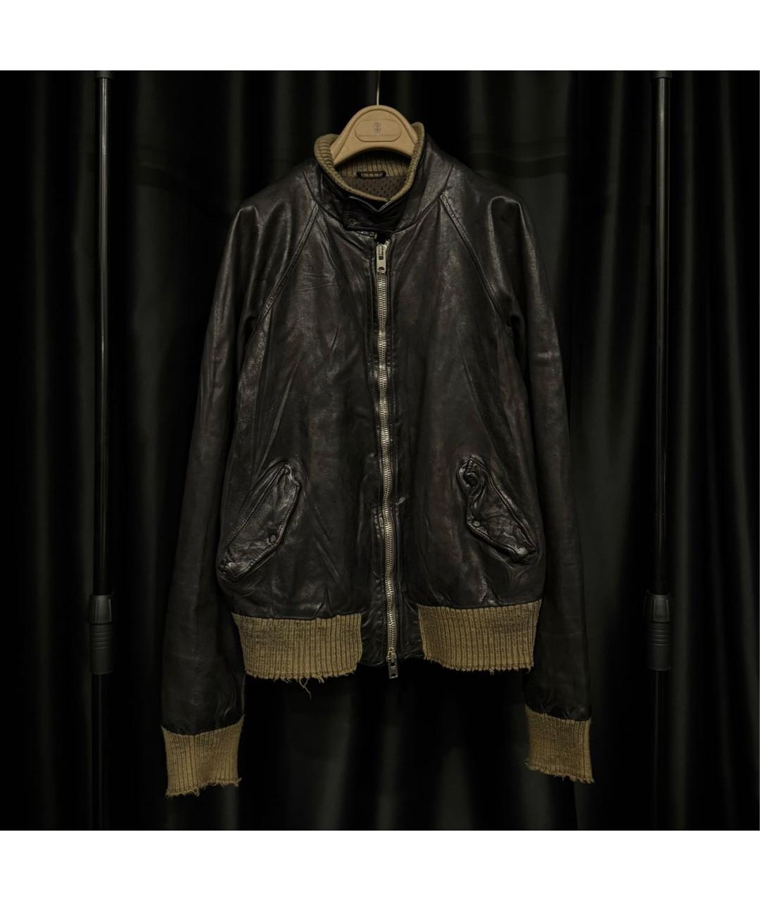 GIORGIO BRATO Черная кожаная куртка, фото 9