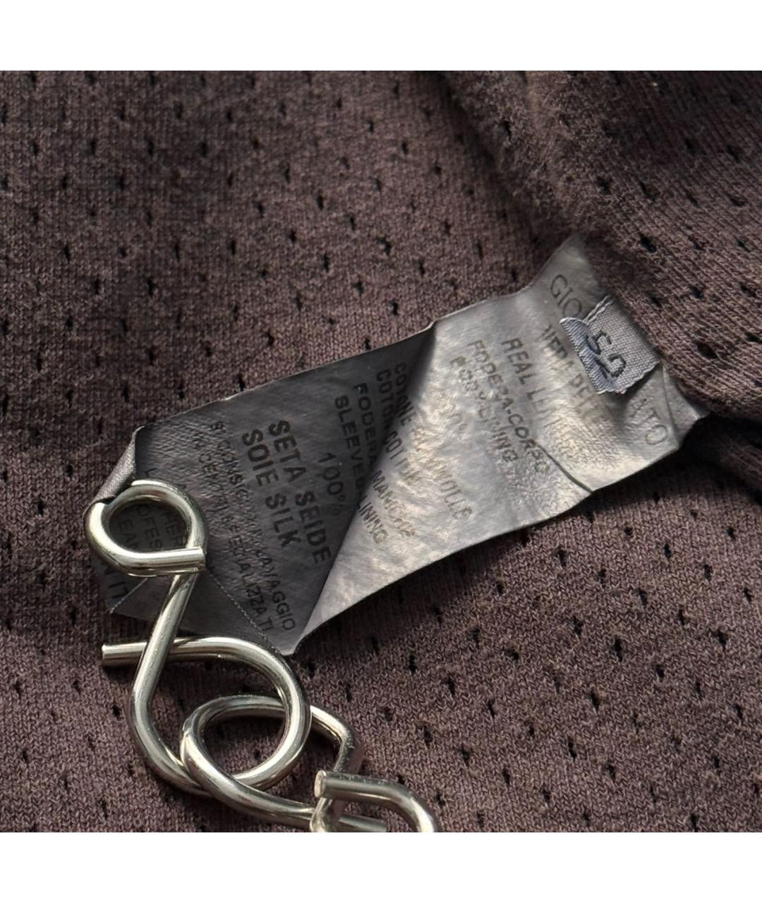 GIORGIO BRATO Черная кожаная куртка, фото 8