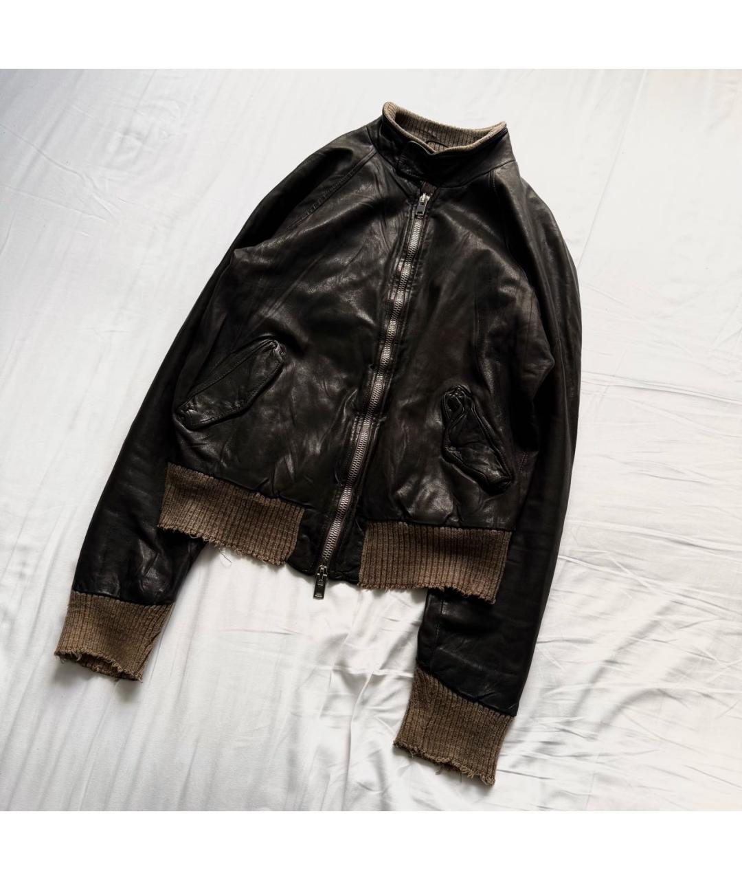 GIORGIO BRATO Черная кожаная куртка, фото 5