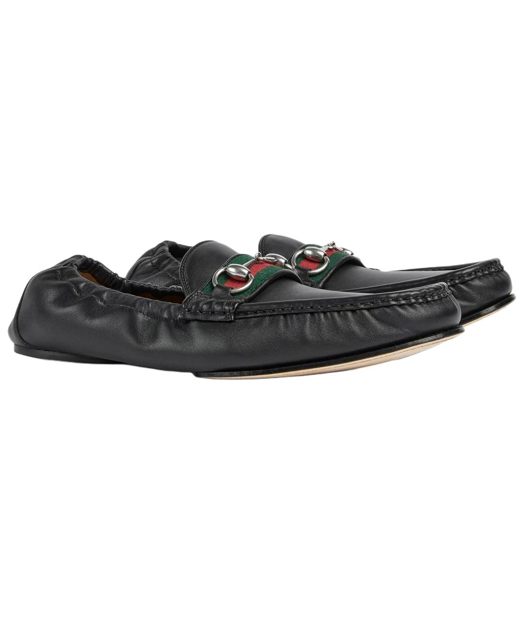 GUCCI Черные кожаные мокасины, фото 3