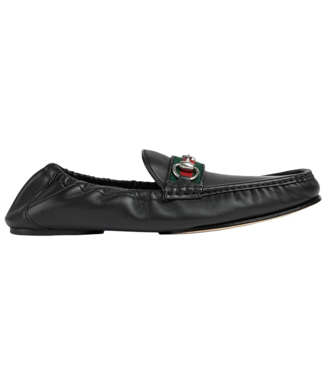 GUCCI Черные кожаные мокасины, фото 2