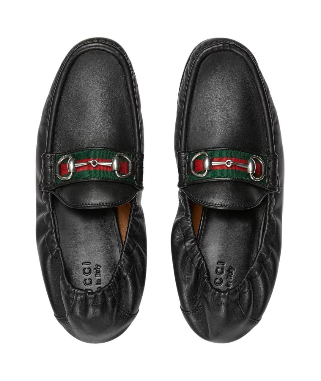 GUCCI Черные кожаные мокасины, фото 4