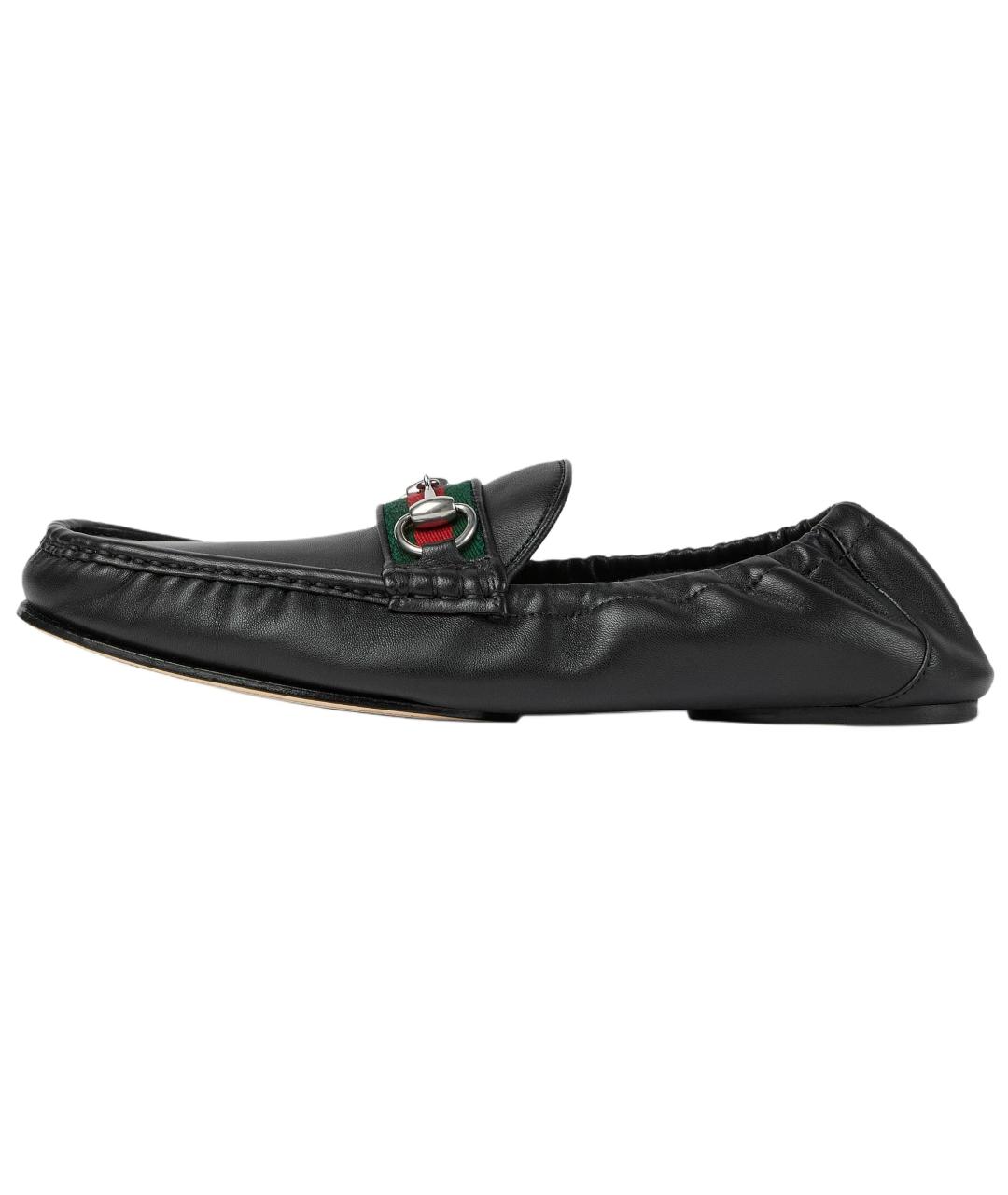 GUCCI Черные кожаные мокасины, фото 6