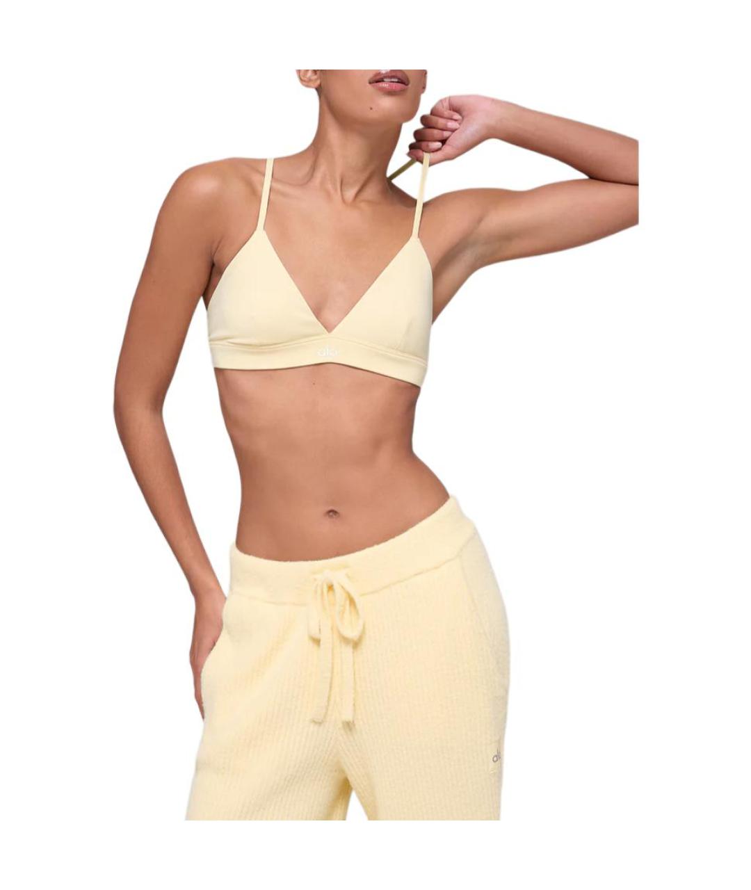 ALO YOGA Желтая майка, фото 2