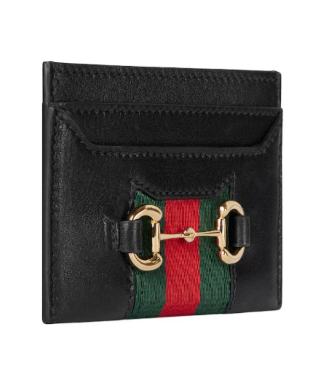 GUCCI Черный кожаный кардхолдер, фото 2