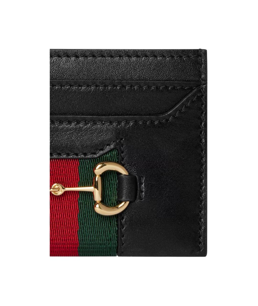 GUCCI Черный кожаный кардхолдер, фото 5