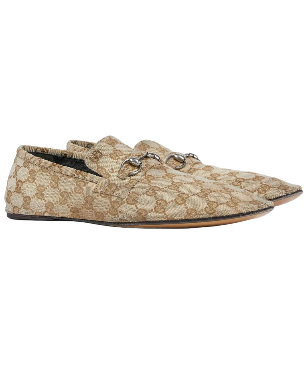 GUCCI Бежевые лоферы, фото 3