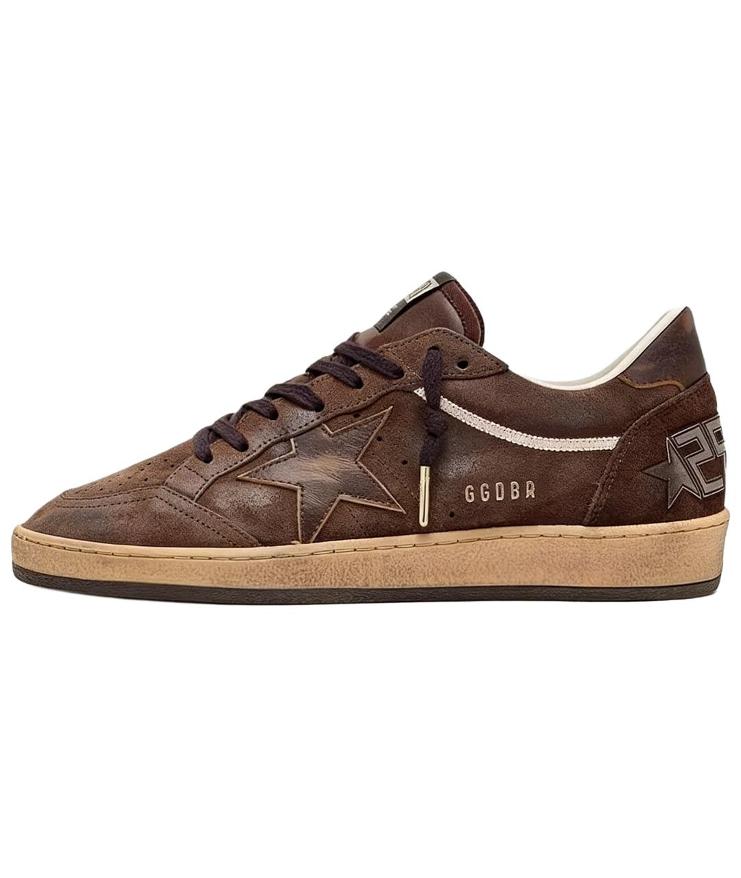 GOLDEN GOOSE DELUXE BRAND Коричневые низкие кроссовки / кеды, фото 2