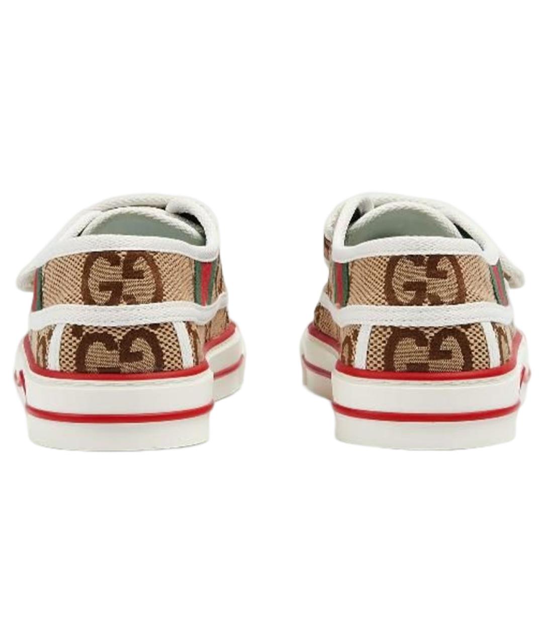 GUCCI Коричневые текстильные кроссовки, фото 5