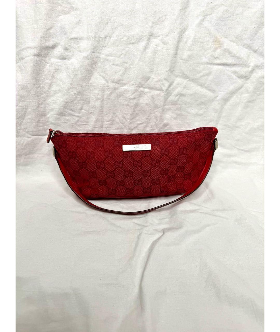 GUCCI Красная тканевая сумка через плечо, фото 8