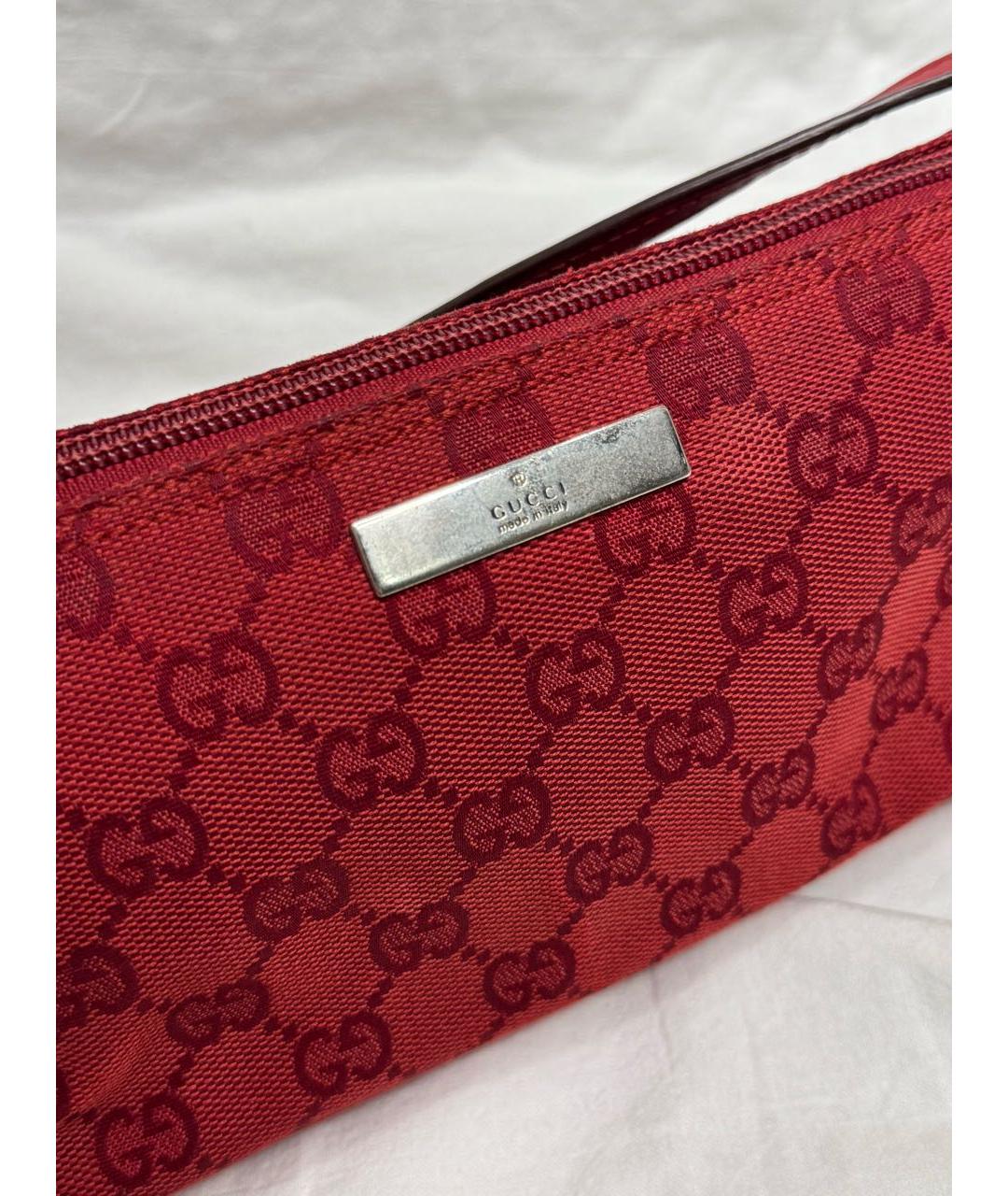 GUCCI Красная тканевая сумка через плечо, фото 2