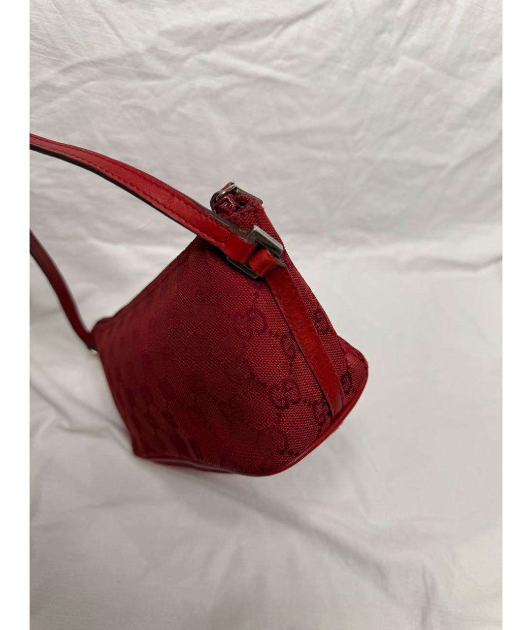 GUCCI Красная тканевая сумка через плечо, фото 7
