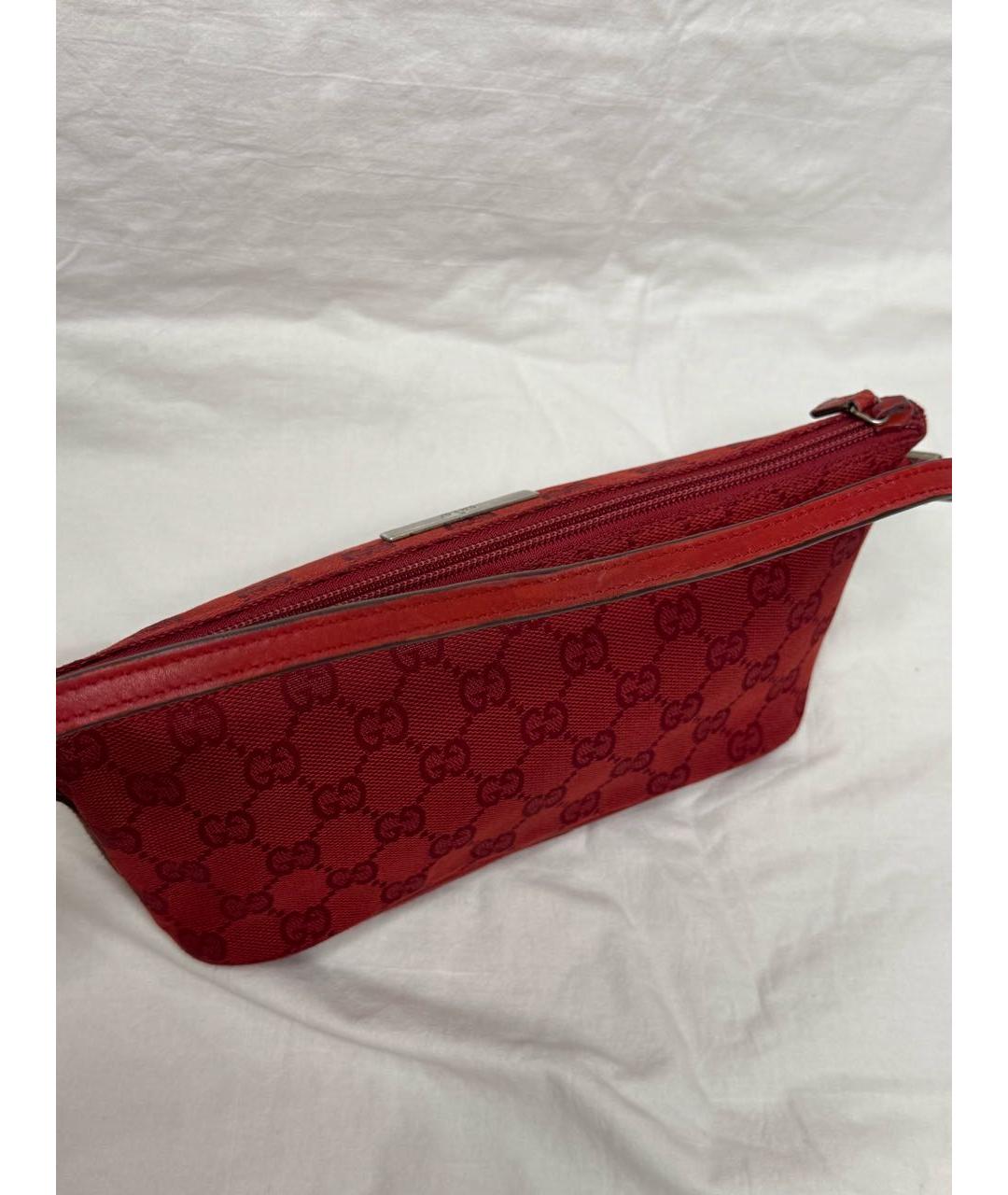 GUCCI Красная тканевая сумка через плечо, фото 5