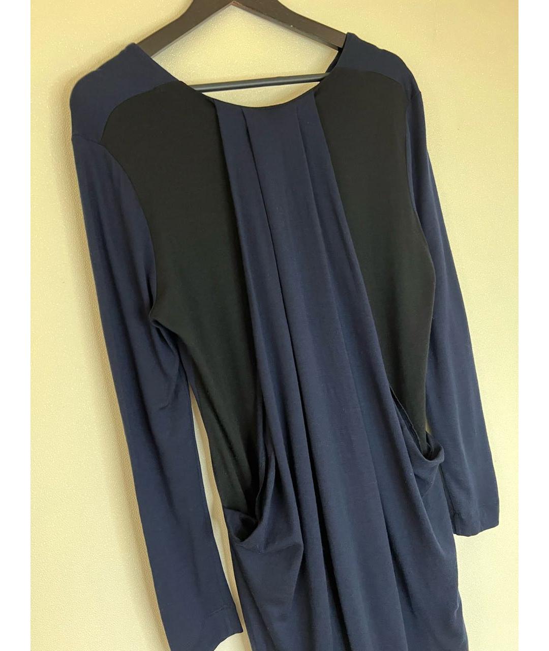 BALENCIAGA Темно-синее шерстяное платье, фото 4