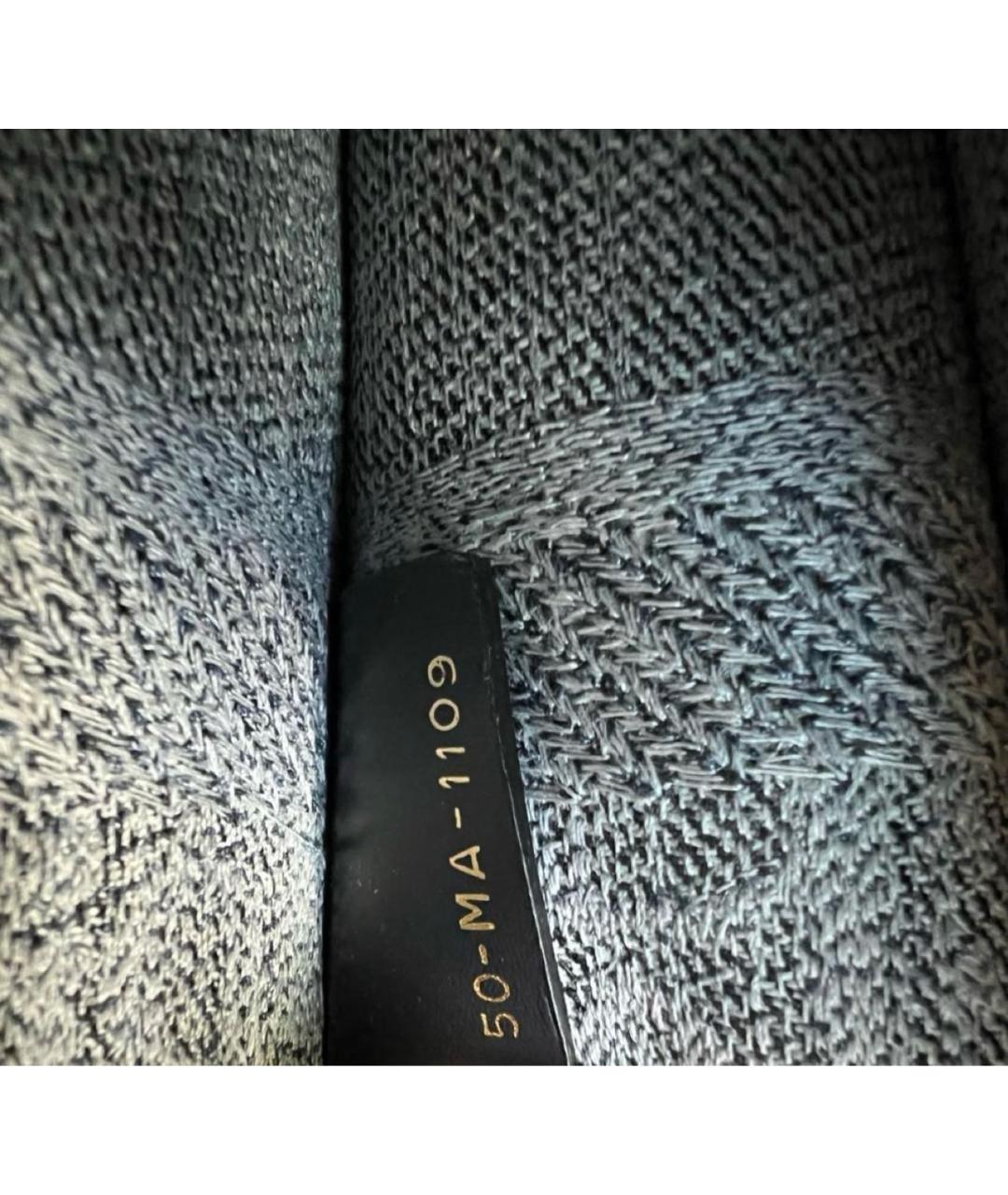 CHRISTIAN DIOR Темно-синяя тканевая сумка тоут, фото 5