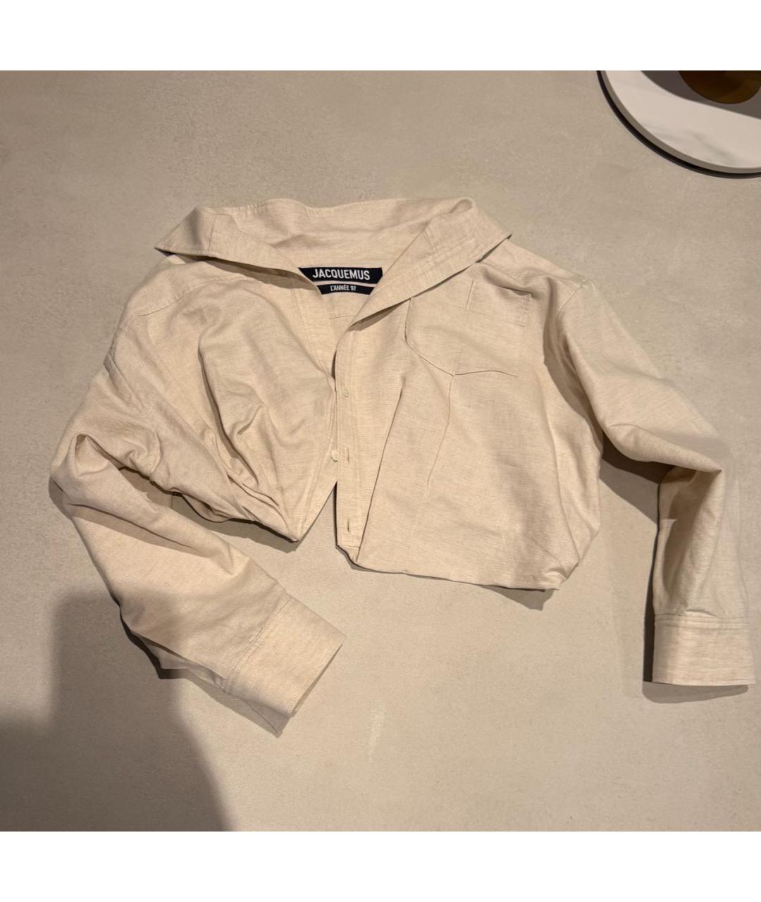 JACQUEMUS Бежевая рубашка, фото 9