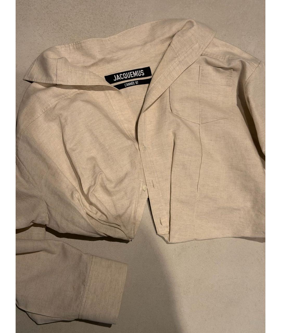 JACQUEMUS Бежевая рубашка, фото 4