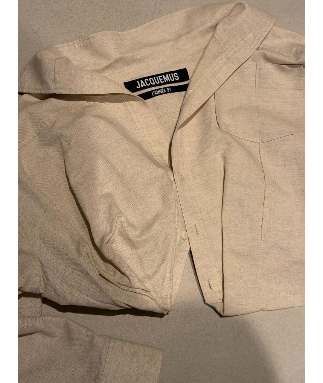 JACQUEMUS Бежевая рубашка, фото 6