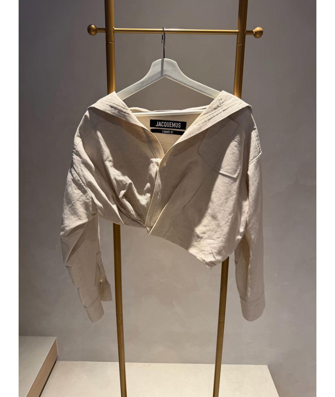 JACQUEMUS Бежевая рубашка, фото 7