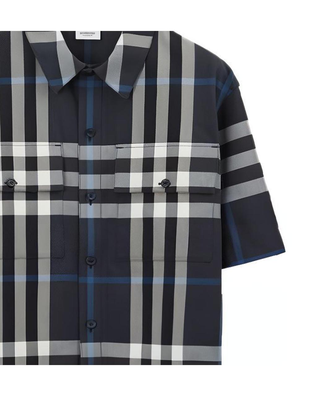 BURBERRY Темно-синяя классическая рубашка, фото 5