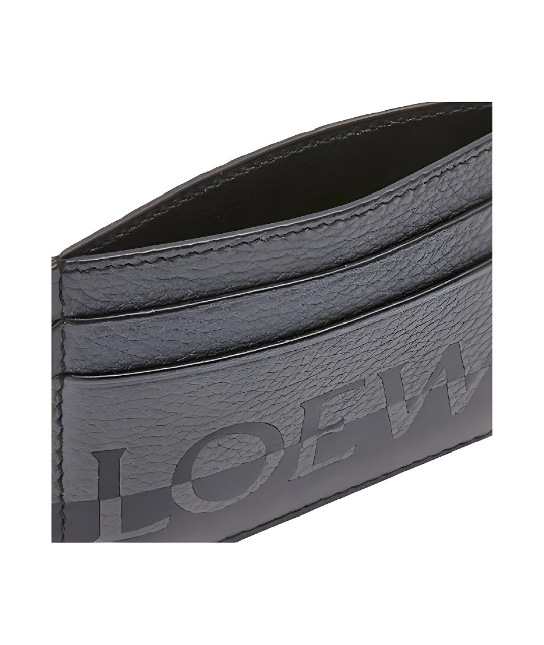 LOEWE Черный кожаный кардхолдер, фото 4