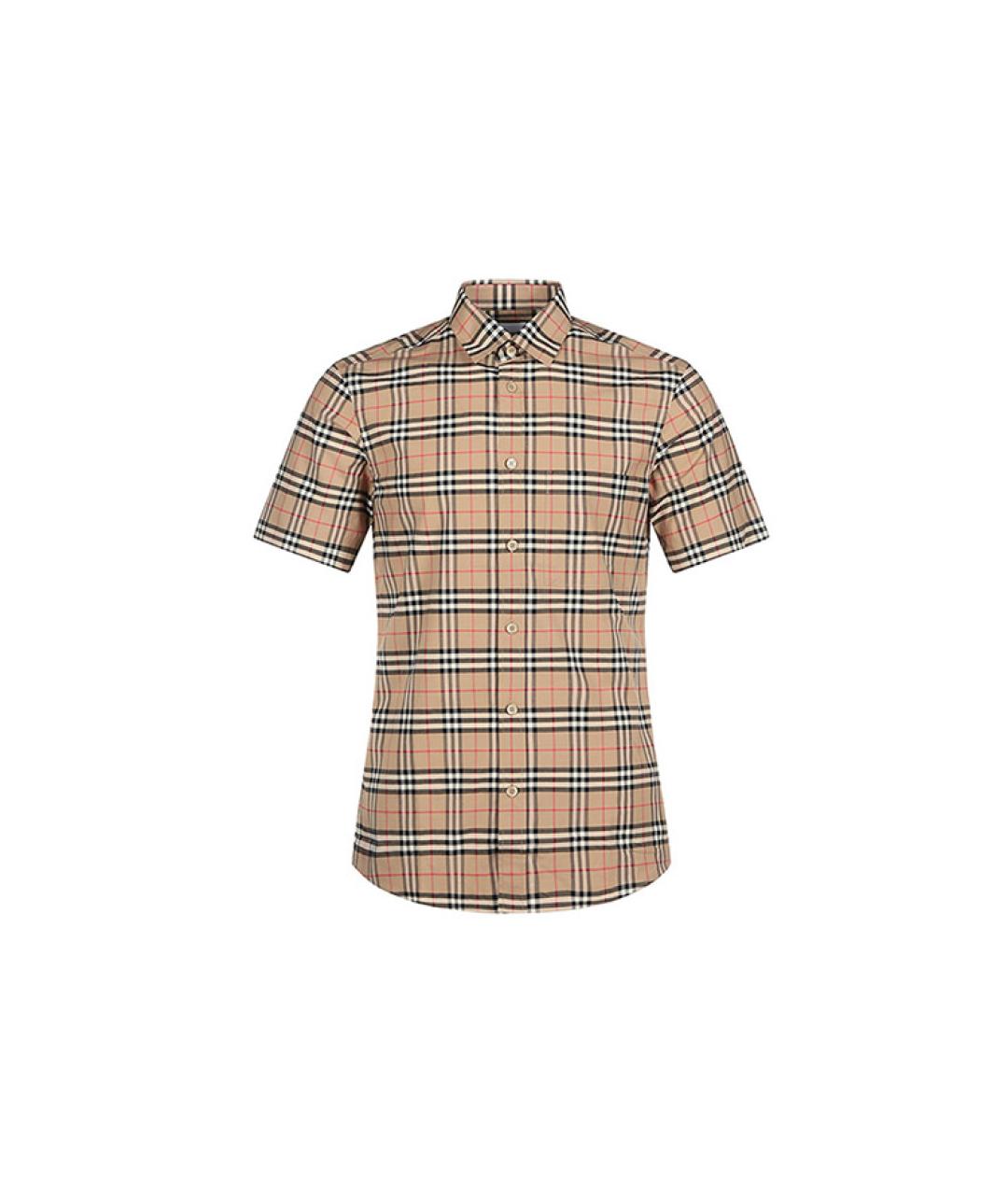 BURBERRY Хаки хлопковая кэжуал рубашка, фото 1