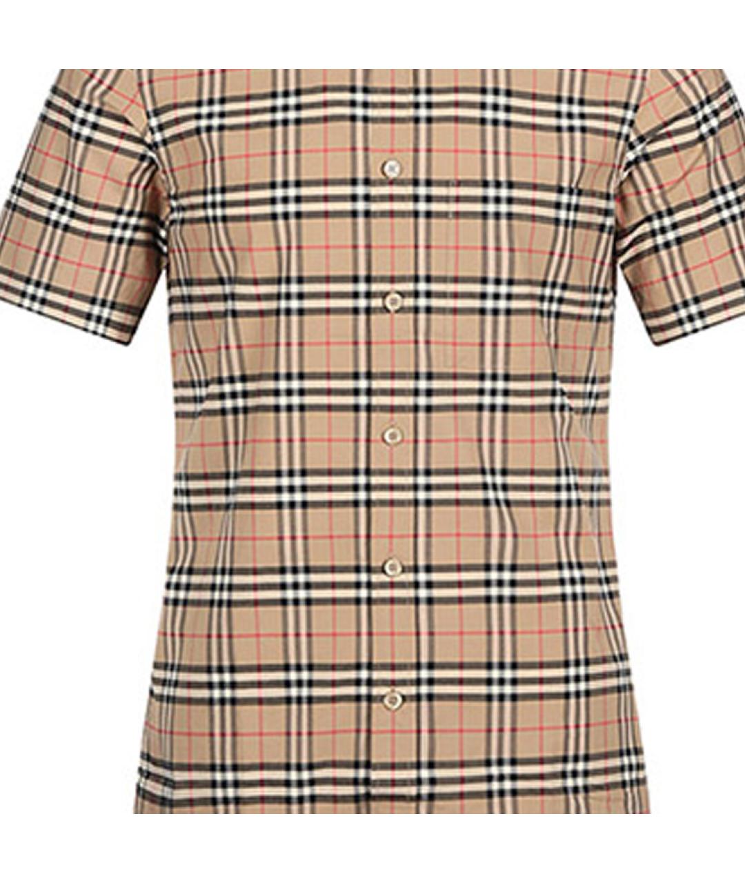 BURBERRY Хаки хлопковая кэжуал рубашка, фото 5