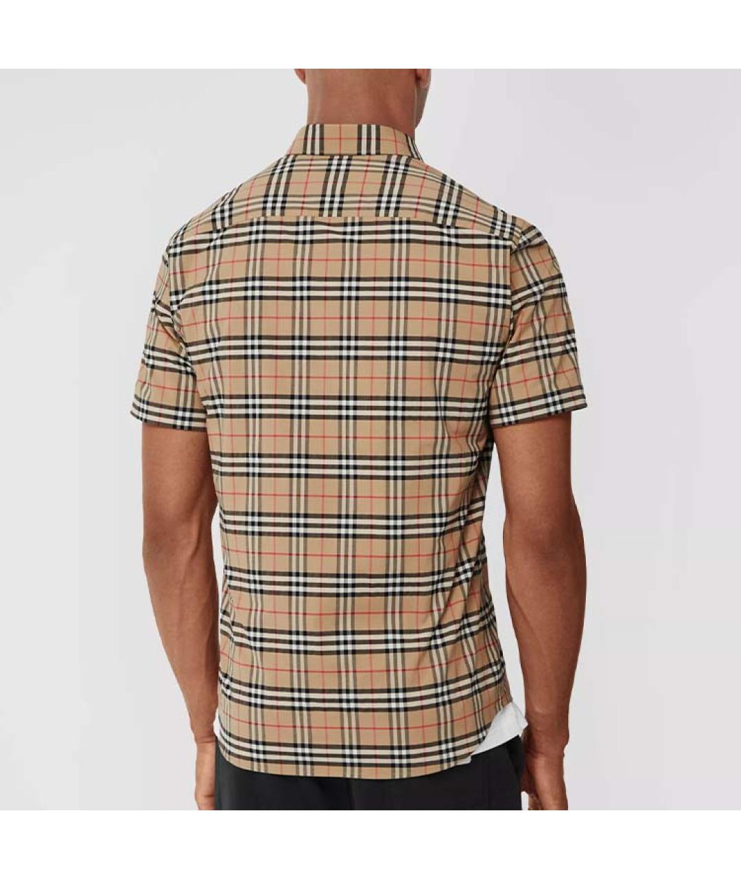 BURBERRY Хаки хлопковая кэжуал рубашка, фото 3