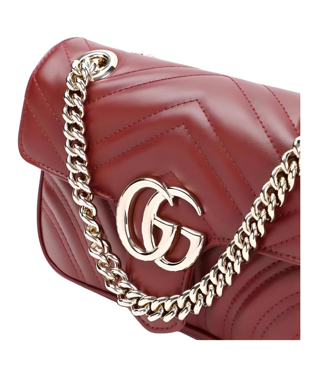 GUCCI Красная кожаная сумка через плечо, фото 3