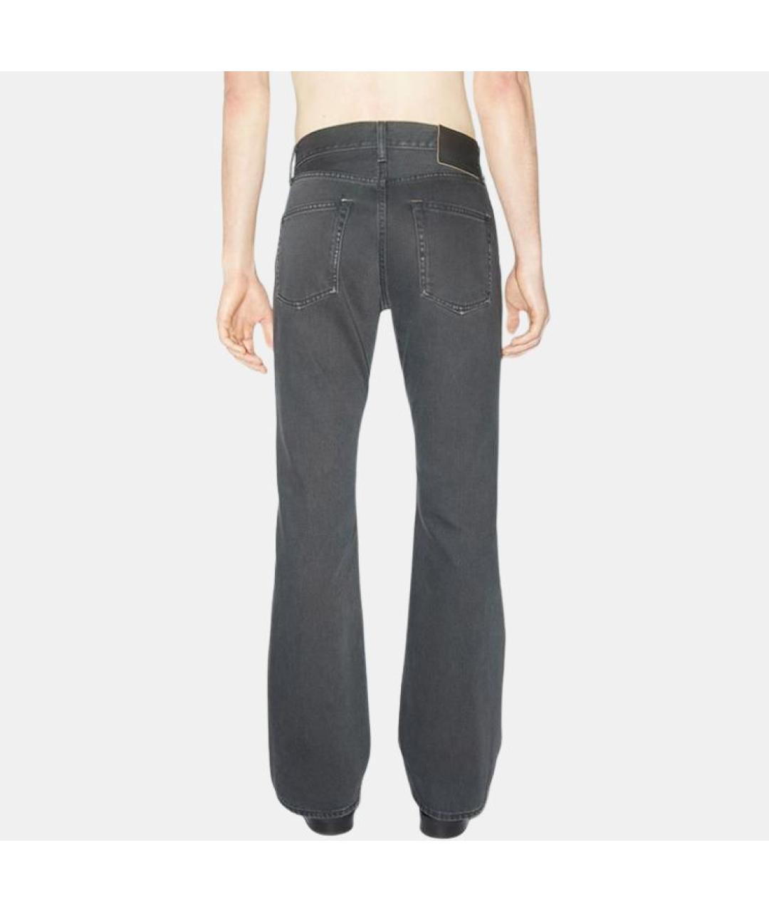 ACNE STUDIOS Антрацитовые хлопковые джинсы, фото 4
