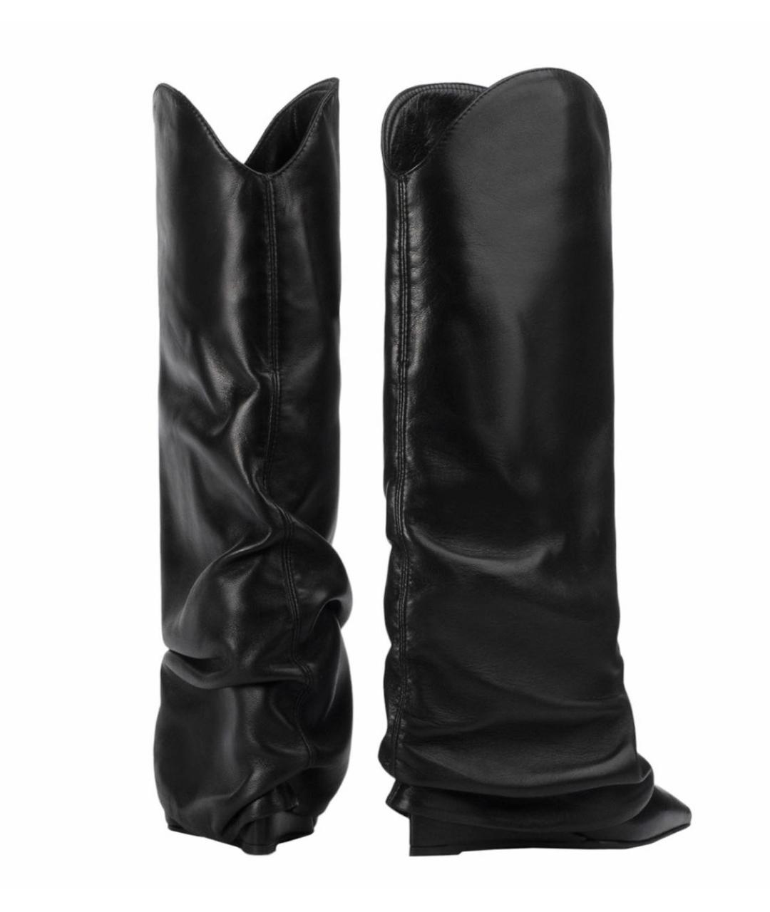 LE SILLA Черные кожаные сапоги, фото 3