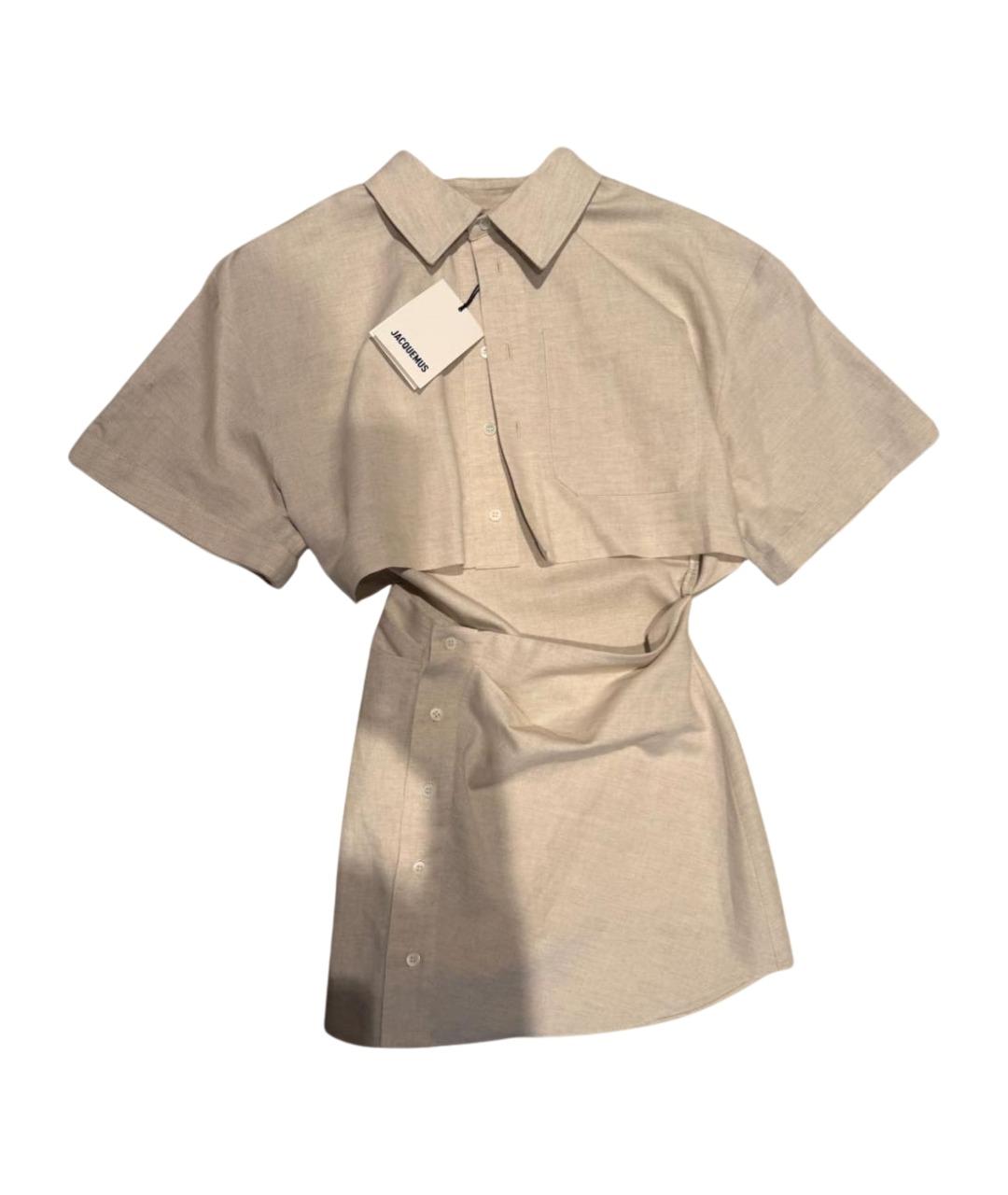 JACQUEMUS Бежевое повседневное платье, фото 1