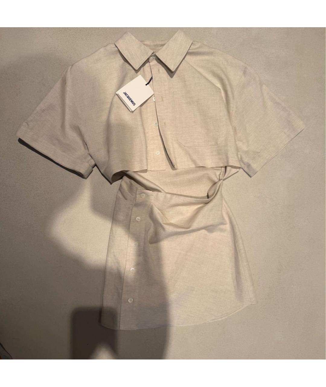 JACQUEMUS Бежевое повседневное платье, фото 8
