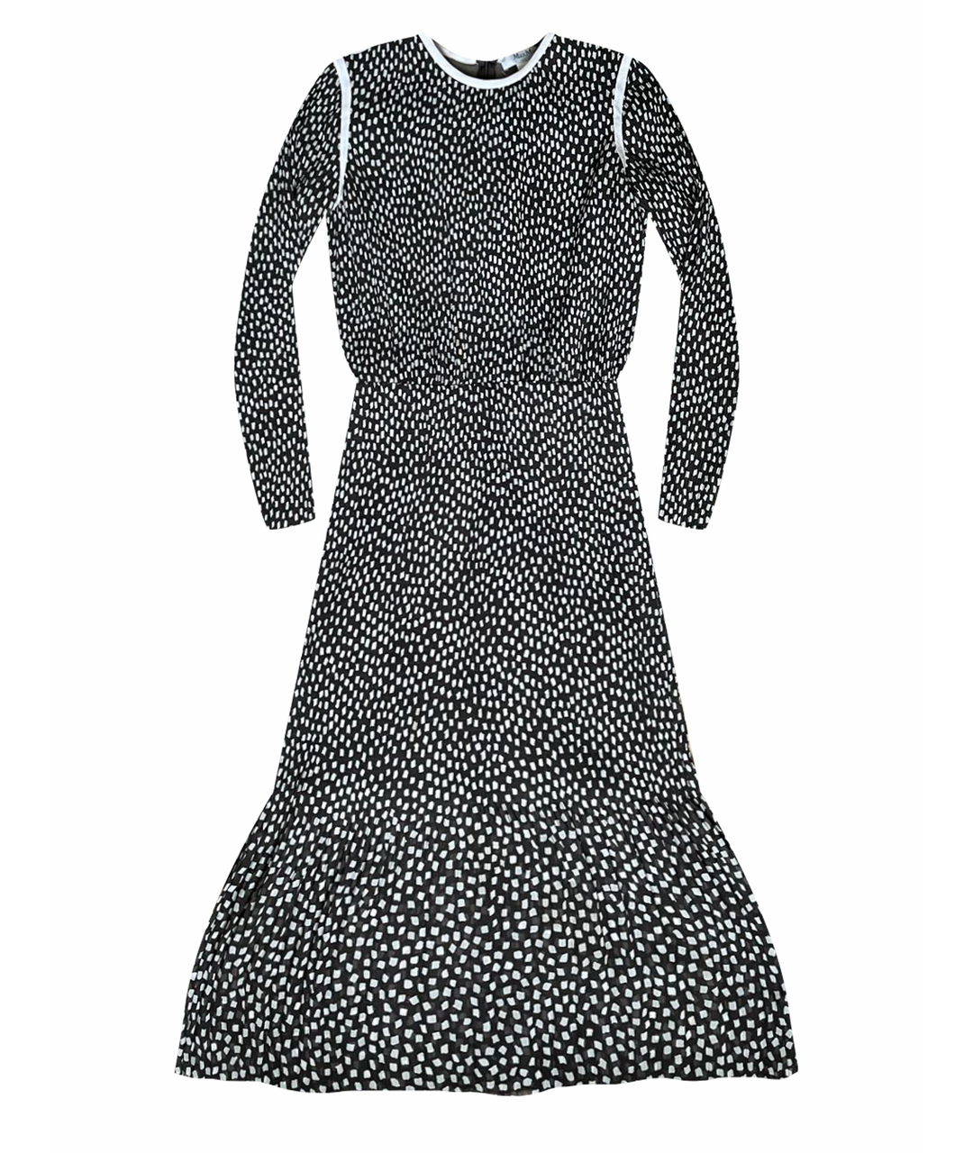 MAX MARA Антрацитовое шелковое повседневное платье, фото 1