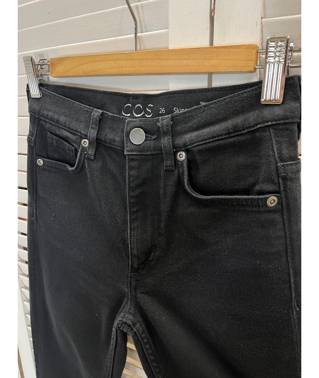 COS Черные хлопко-эластановые джинсы слим, фото 2