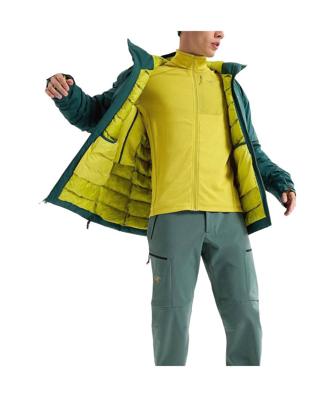 ARCTERYX Зеленый пуховик, фото 4