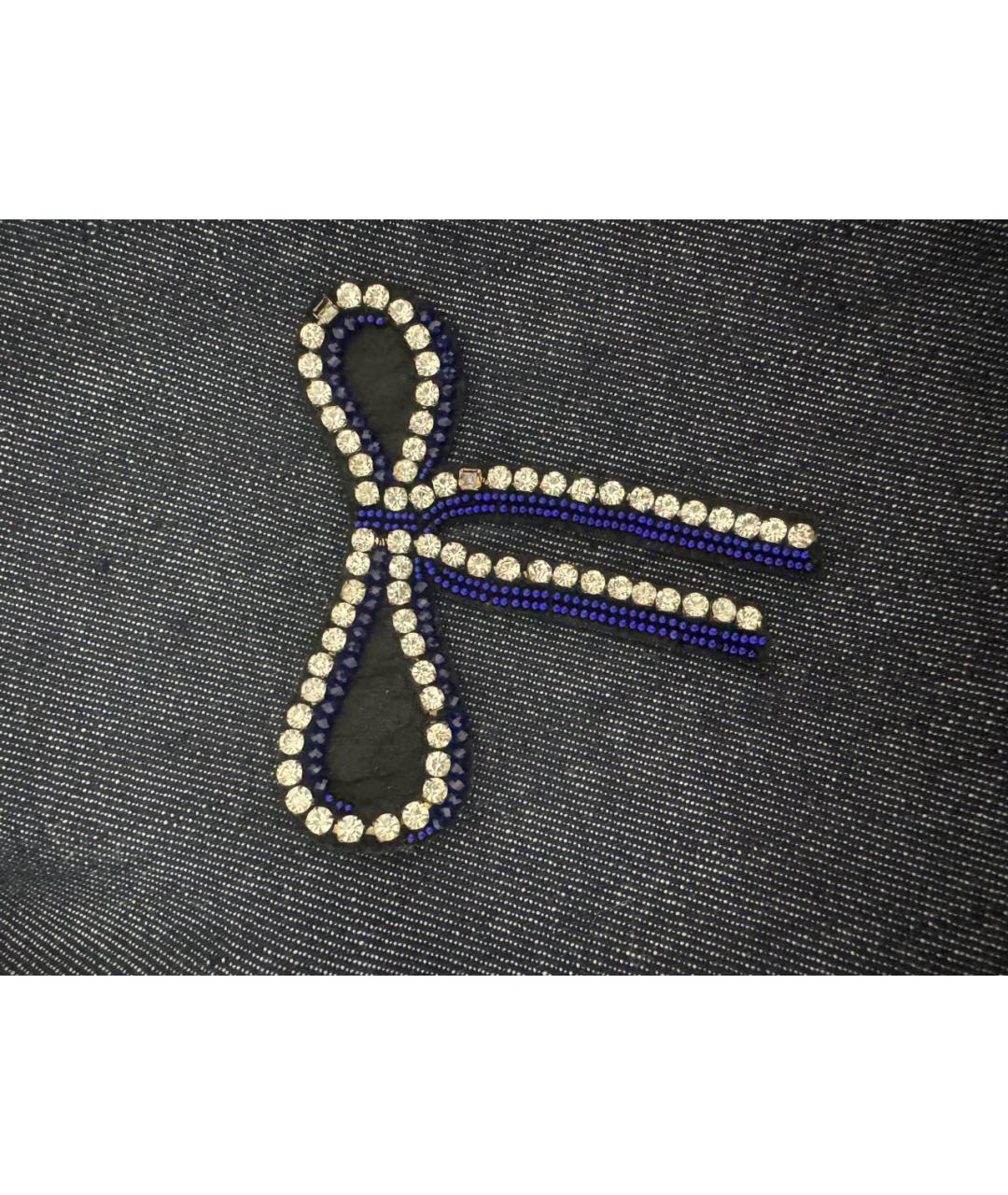 WEEKEND MAX MARA Темно-синяя хлопковая юбка макси, фото 5