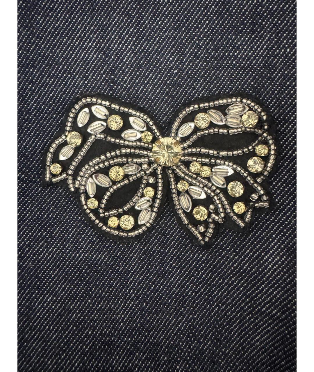 WEEKEND MAX MARA Темно-синяя хлопковая юбка макси, фото 3