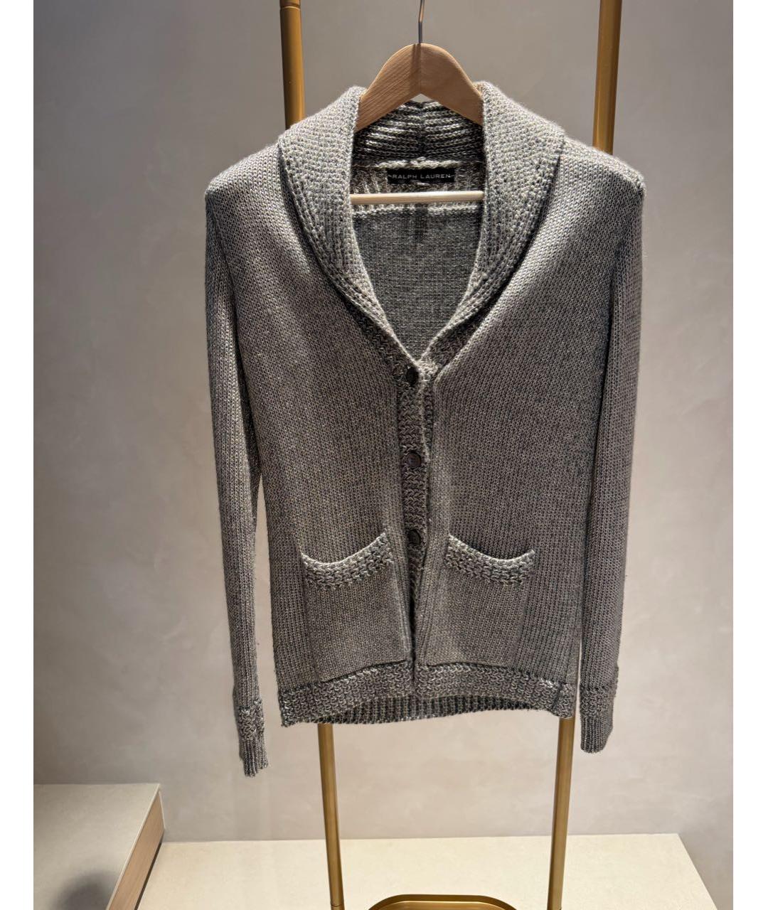 RALPH LAUREN Серебрянный кардиган, фото 8