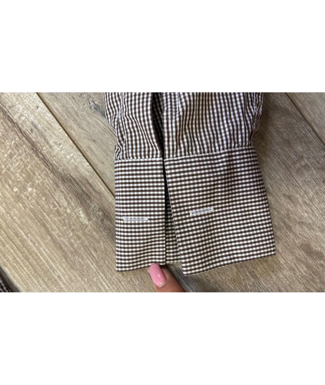 DSQUARED2 Коричневая хлопковая кэжуал рубашка, фото 4