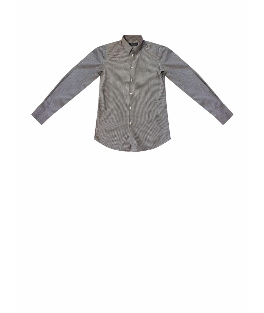 DSQUARED2 Коричневая хлопковая кэжуал рубашка, фото 1