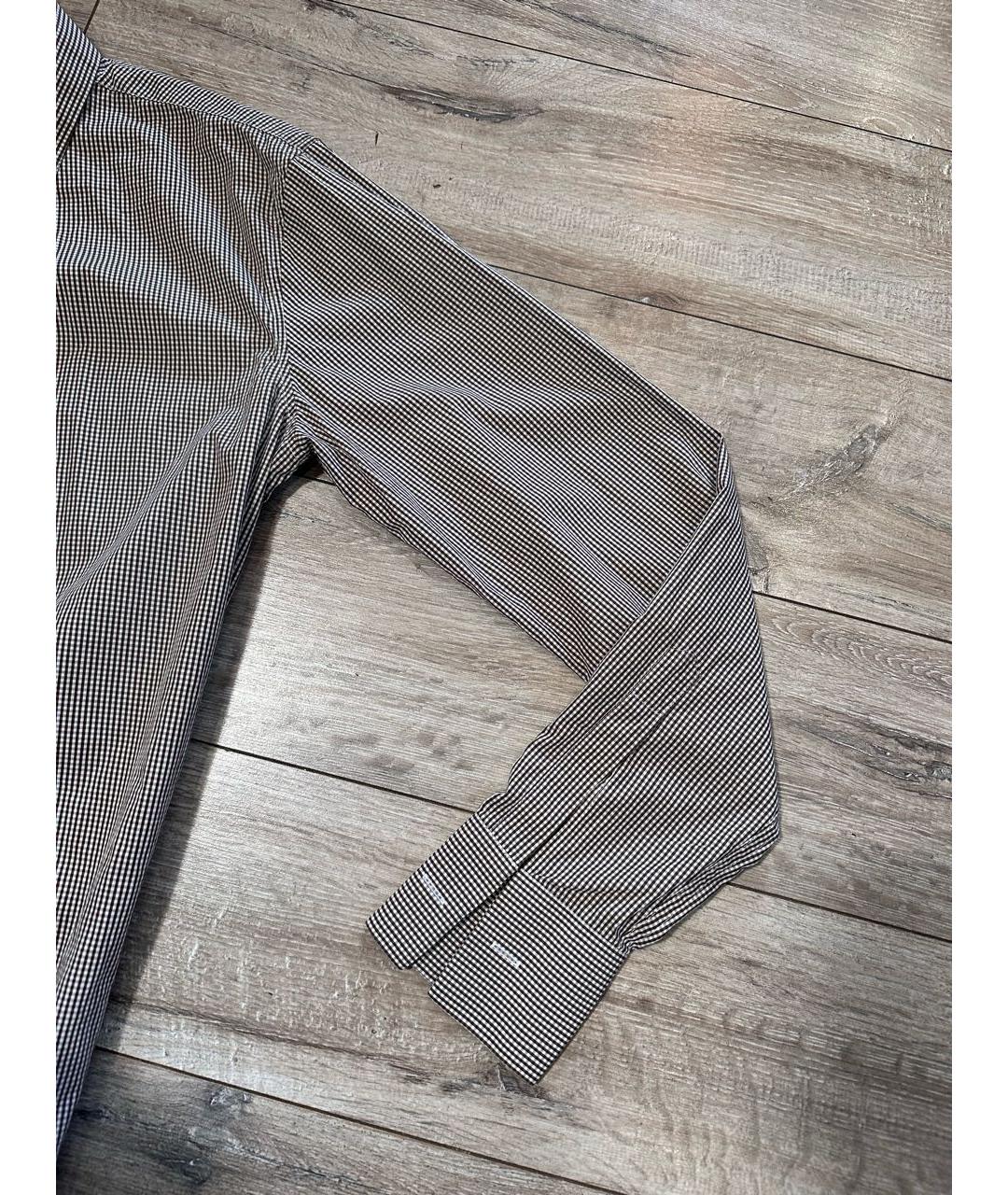 DSQUARED2 Коричневая хлопковая кэжуал рубашка, фото 7