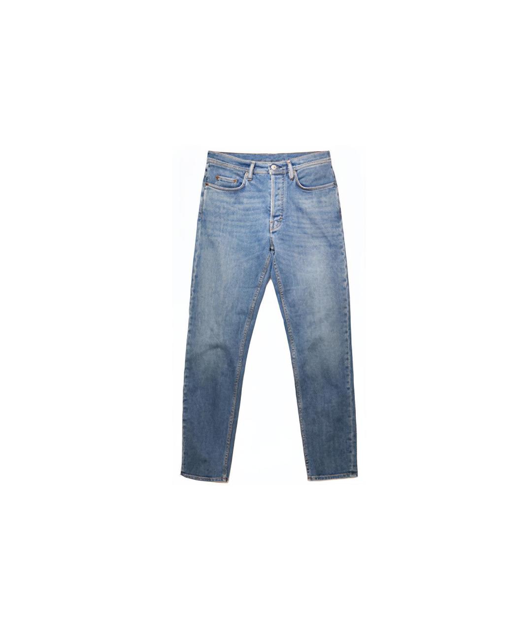 ACNE STUDIOS Синие хлопковые прямые джинсы, фото 6