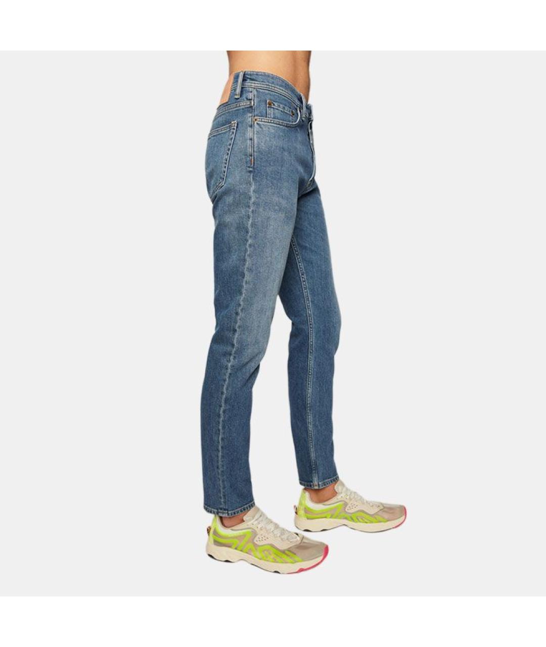 ACNE STUDIOS Синие хлопковые прямые джинсы, фото 4