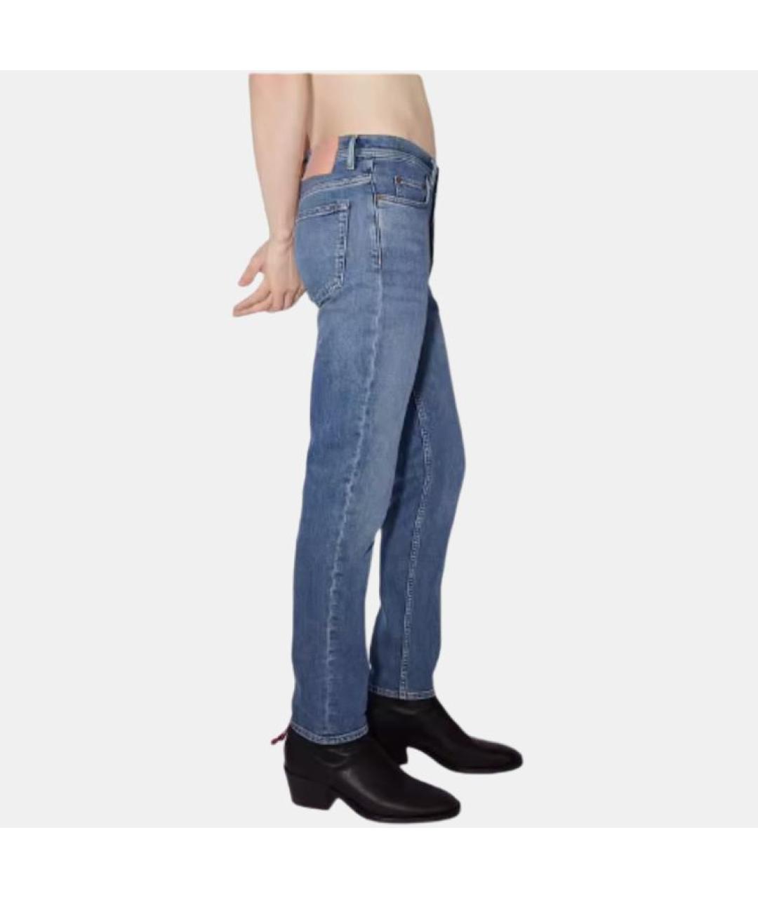 ACNE STUDIOS Синие хлопковые прямые джинсы, фото 5