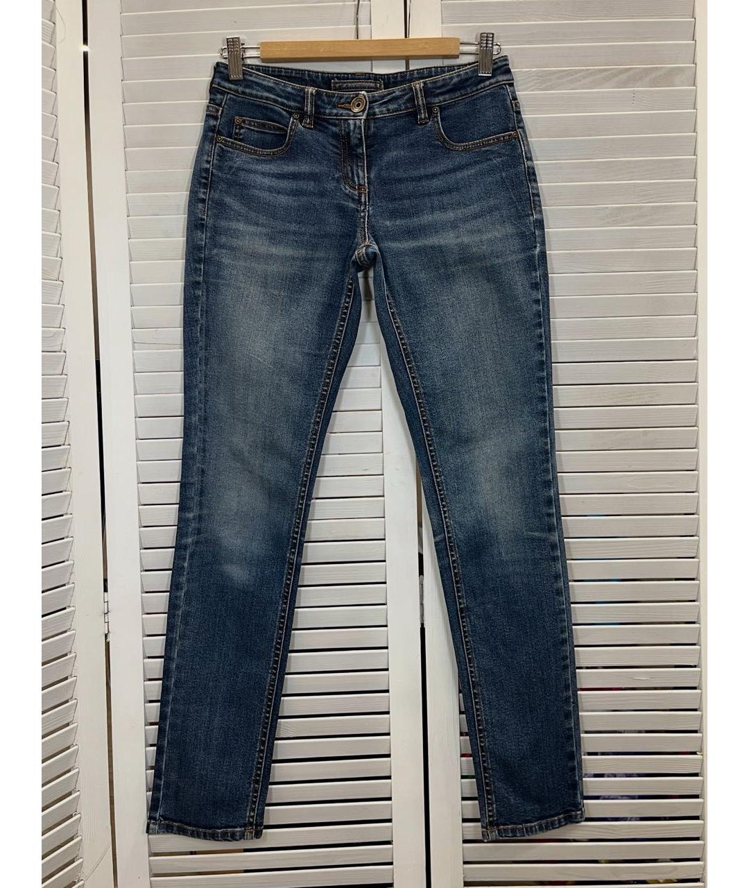 ELEVENTY Синие хлопко-эластановые джинсы слим, фото 8