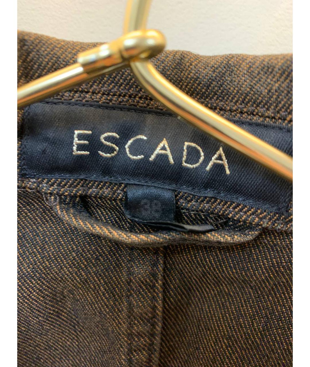 ESCADA Коричневый деним жакет/пиджак, фото 5