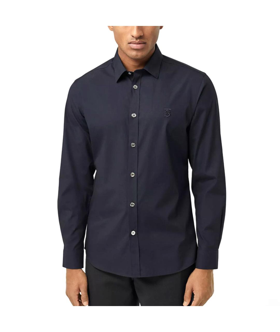 BURBERRY Темно-синяя классическая рубашка, фото 2